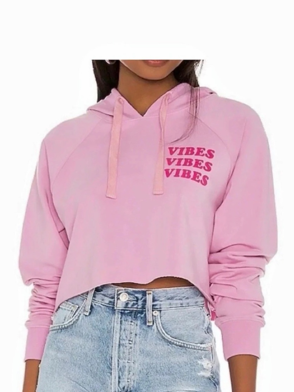 Spiritual Gangster Luna Crop Hoodie Pink